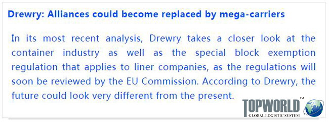 Drewry：联盟可能会被大型船公司所取代